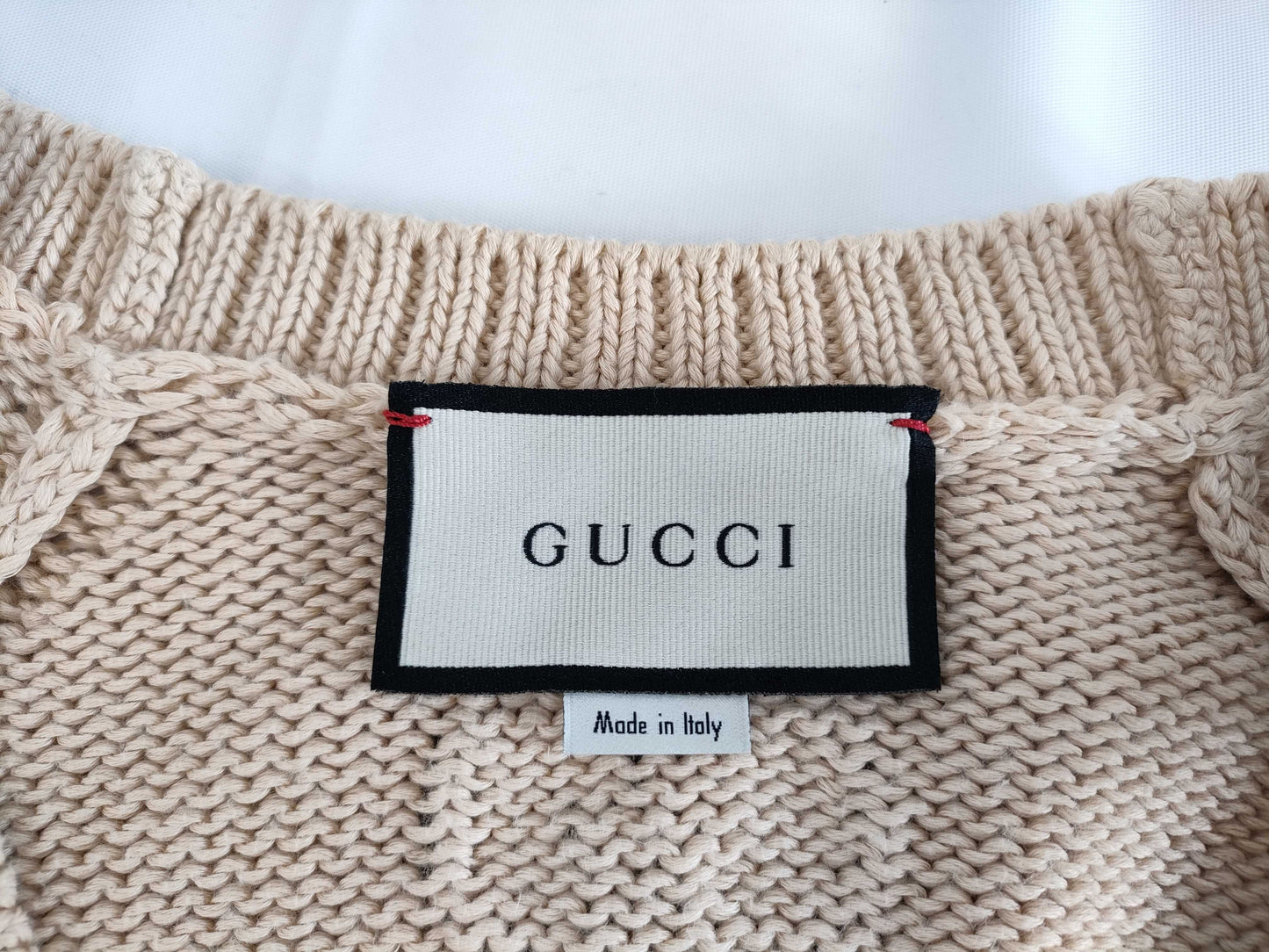 GUCCI Gold Button Cotton Knit Cardigan XS