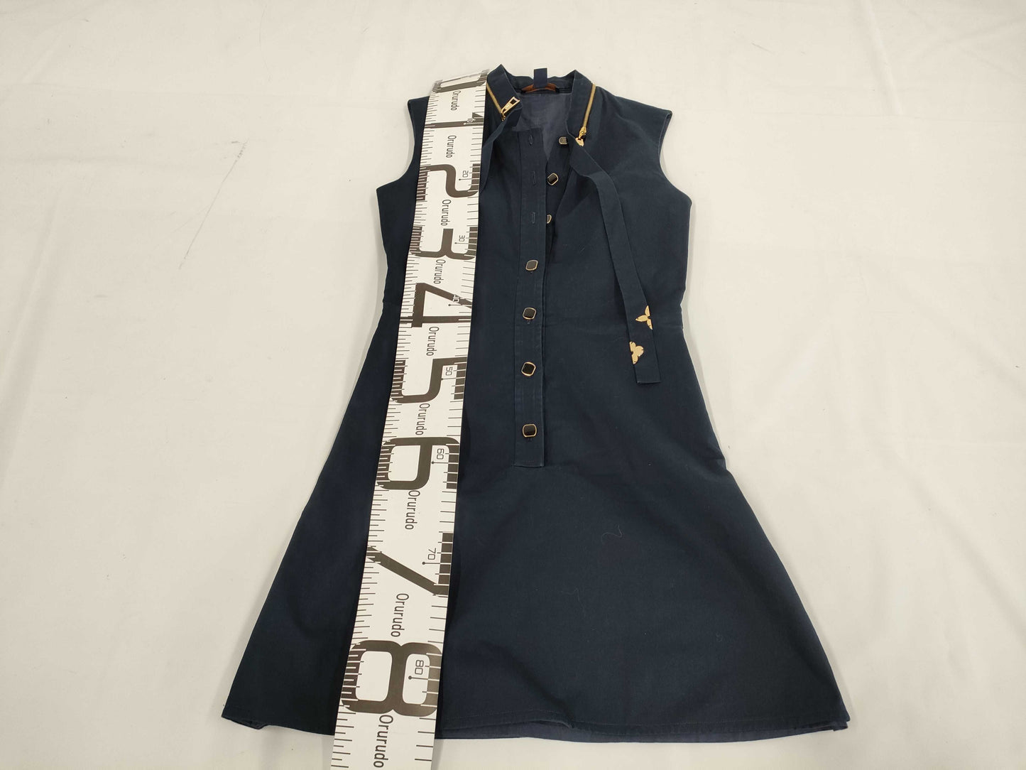 LOUIS VUITTON LOUIS VUITTON Louis Vuitton LV logo button sleeveless dress size 34 dress