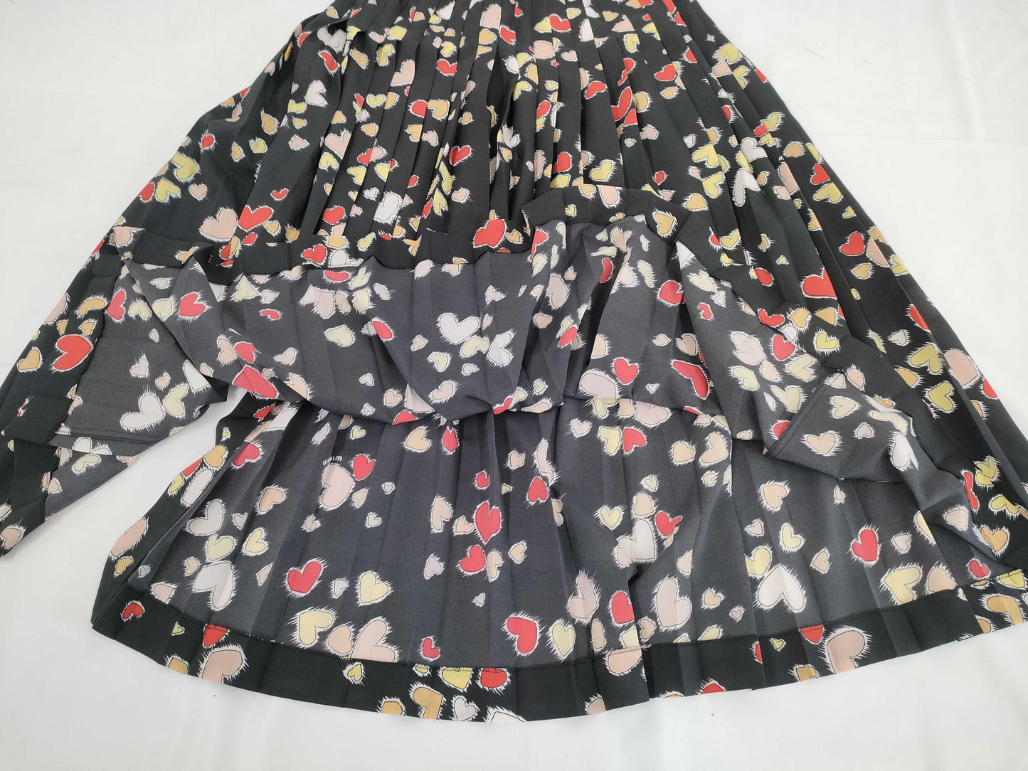 Miu Miu Miu Miu Heart Print Pleated Skirt Size 42