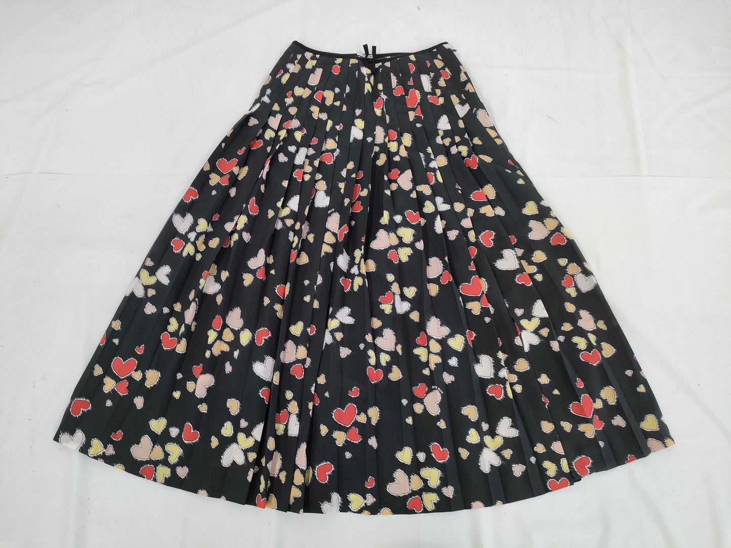 Miu Miu Miu Miu Heart Print Pleated Skirt Size 42