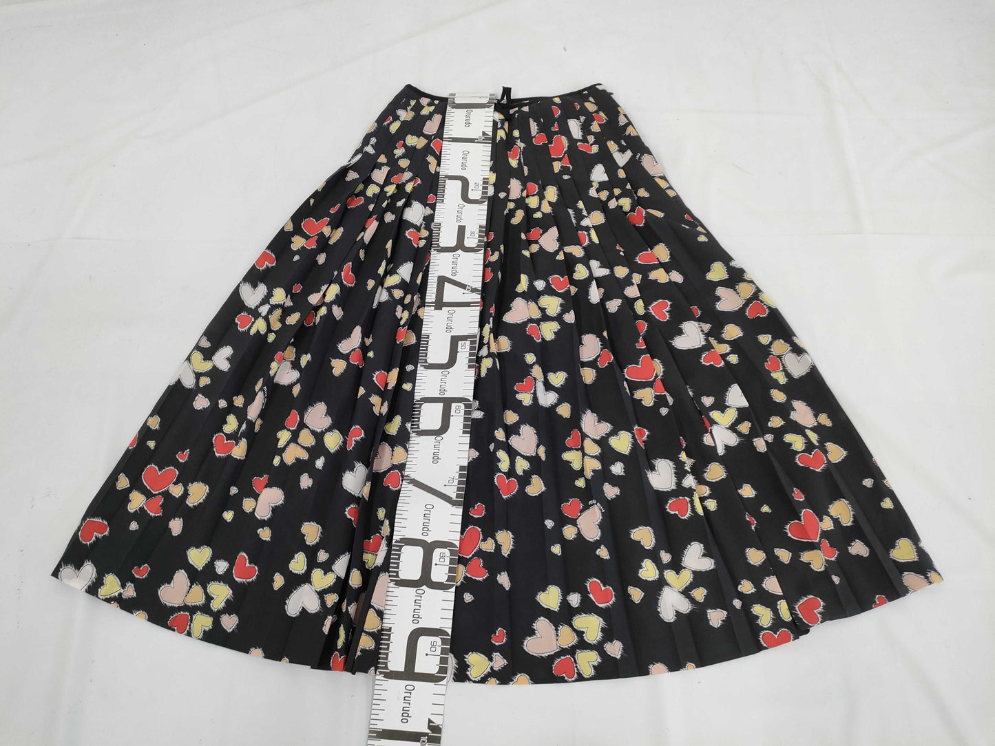 Miu Miu Miu Miu Heart Print Pleated Skirt Size 42