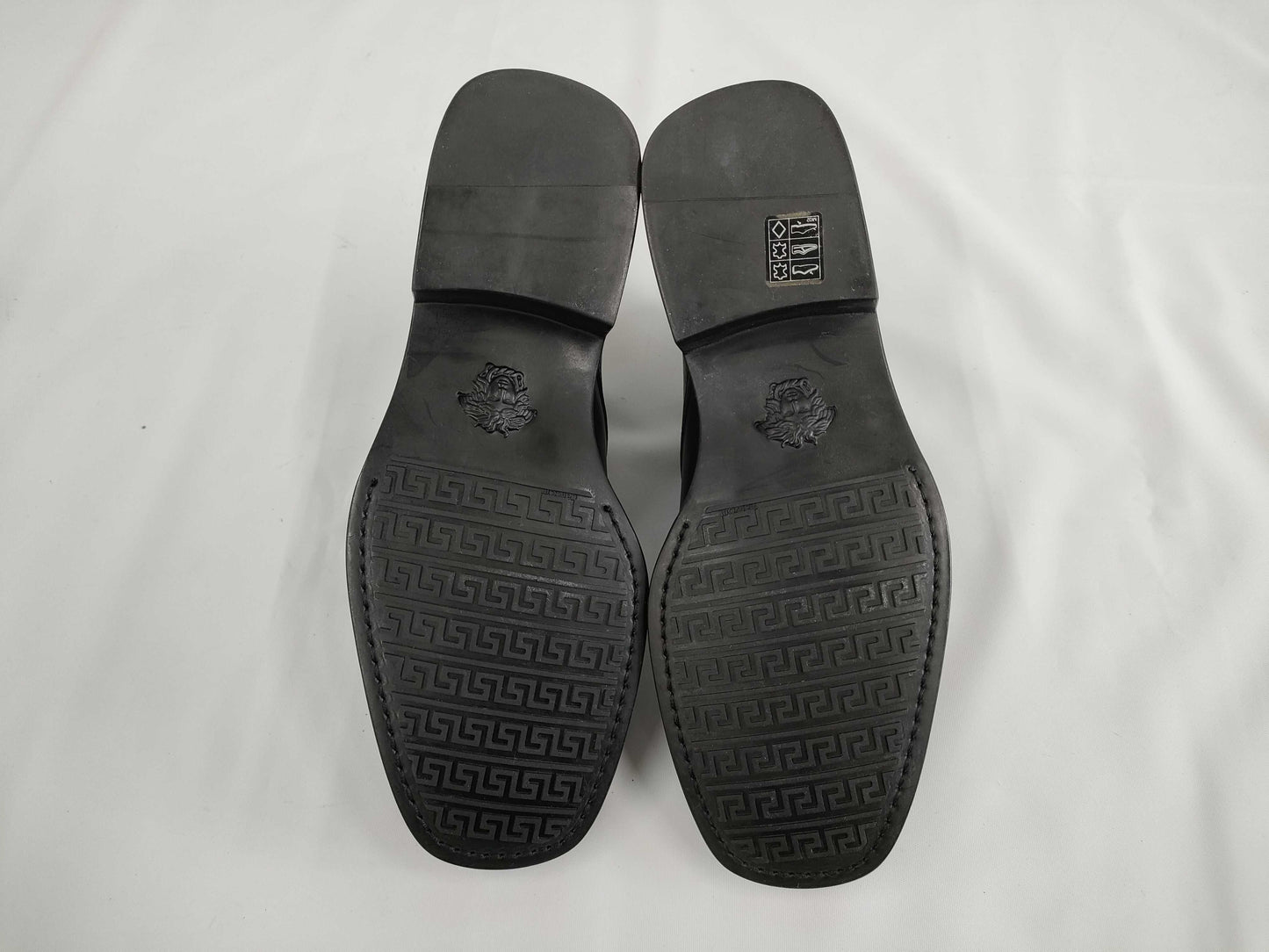 VERSACE Medusa Velcro Strap Leather Business Boots Size 6 1/2 Other Shoes