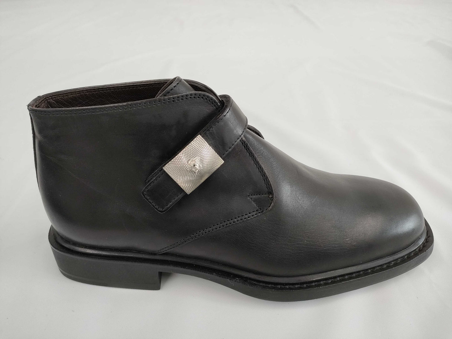 VERSACE Medusa Velcro Strap Leather Business Boots Size 6 1/2 Other Shoes
