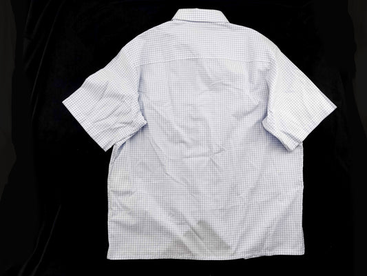 GUCCI Gucci logo bear patch gingham check short sleeve shirt