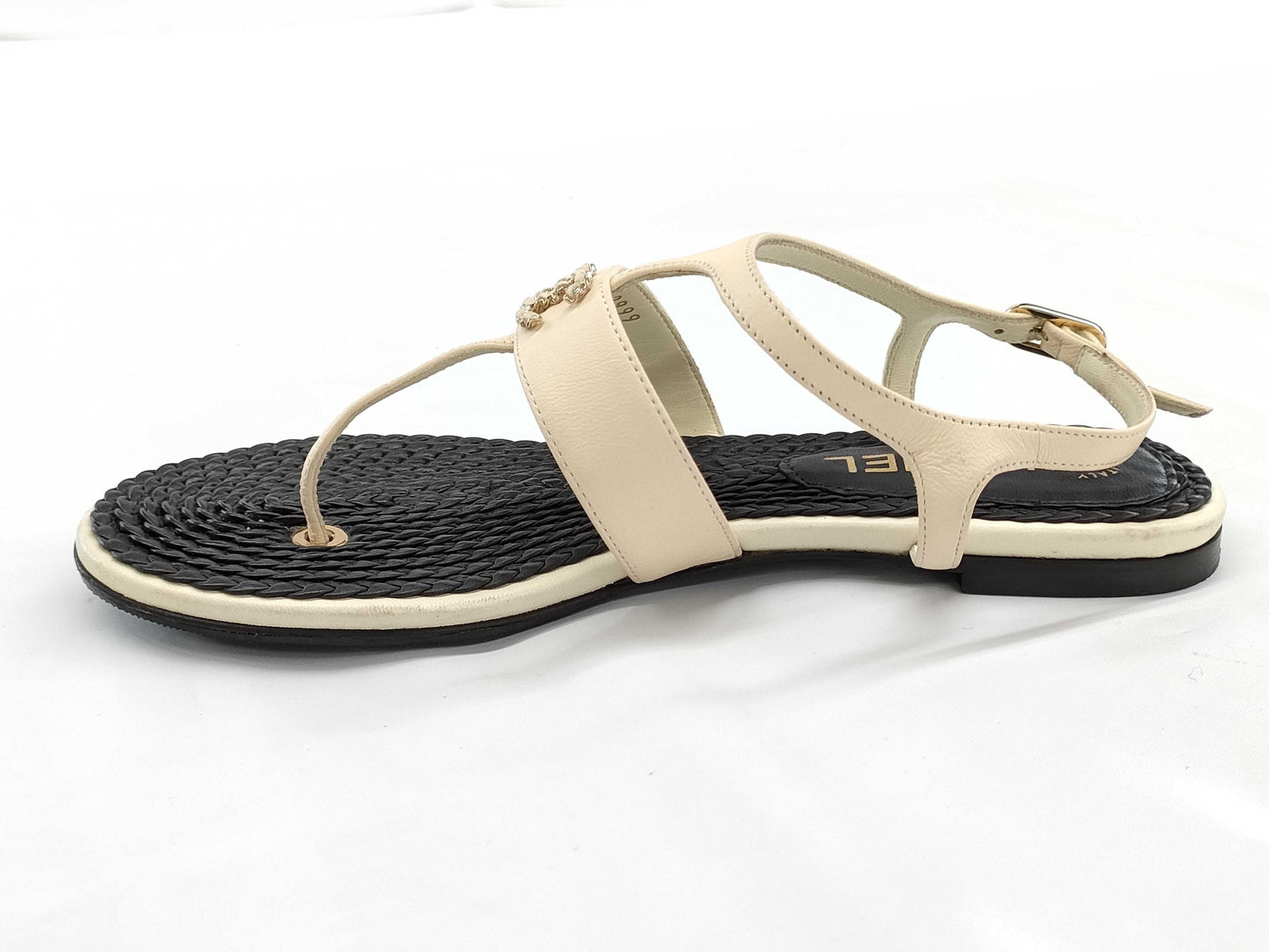CHANEL Coco Mark Thong Sandals Size 38