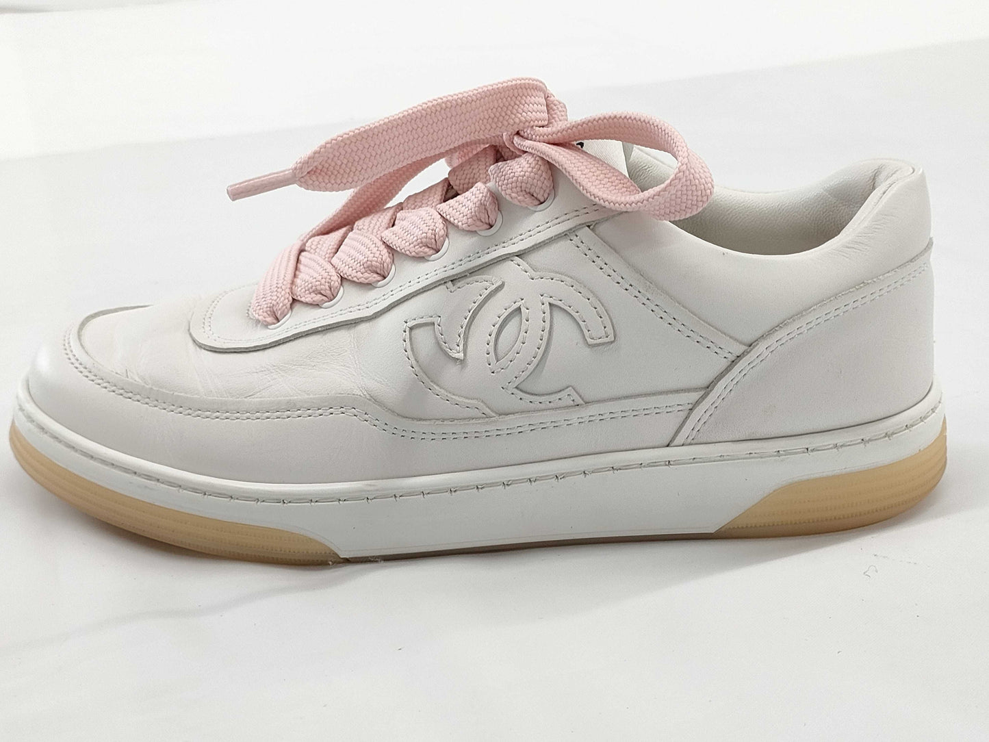 CHANEL Coco Mark Low-Cut Sneakers Size 35