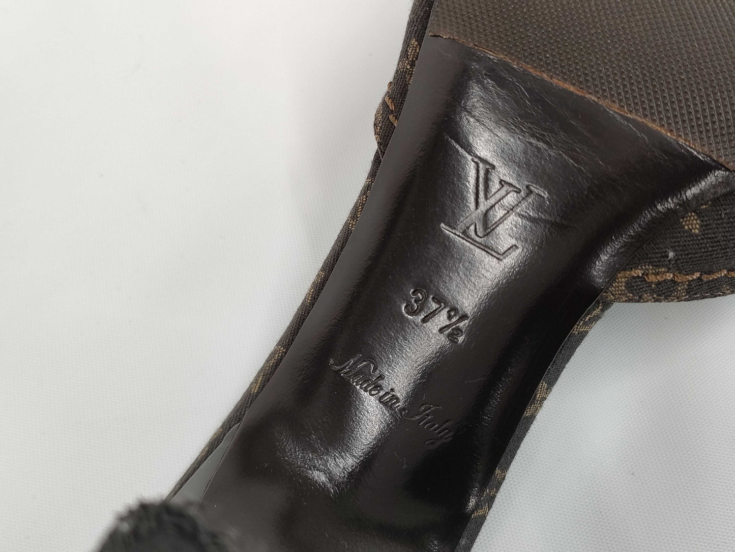 LOUIS VUITTON LOUIS VUITTON Monogram Idylle Ribbon Open Toe Sandals Size 37 1/2
