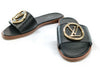 LOUIS VUITTON LOUIS VUITTON Louis Vuitton LV Circle Logo Lockit Sandals Size 35 1/2 Mules