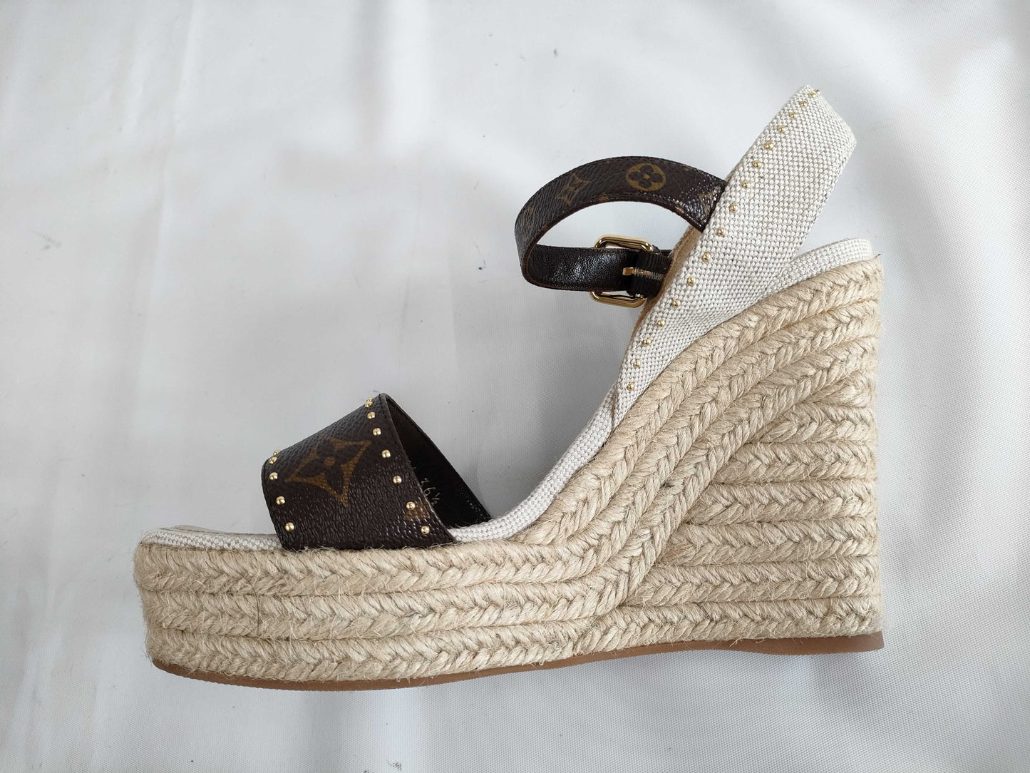 LOUIS VUITTON LOUIS VUITTON Louis Vuitton Coastline Wedge Sandals Size 36 1/2