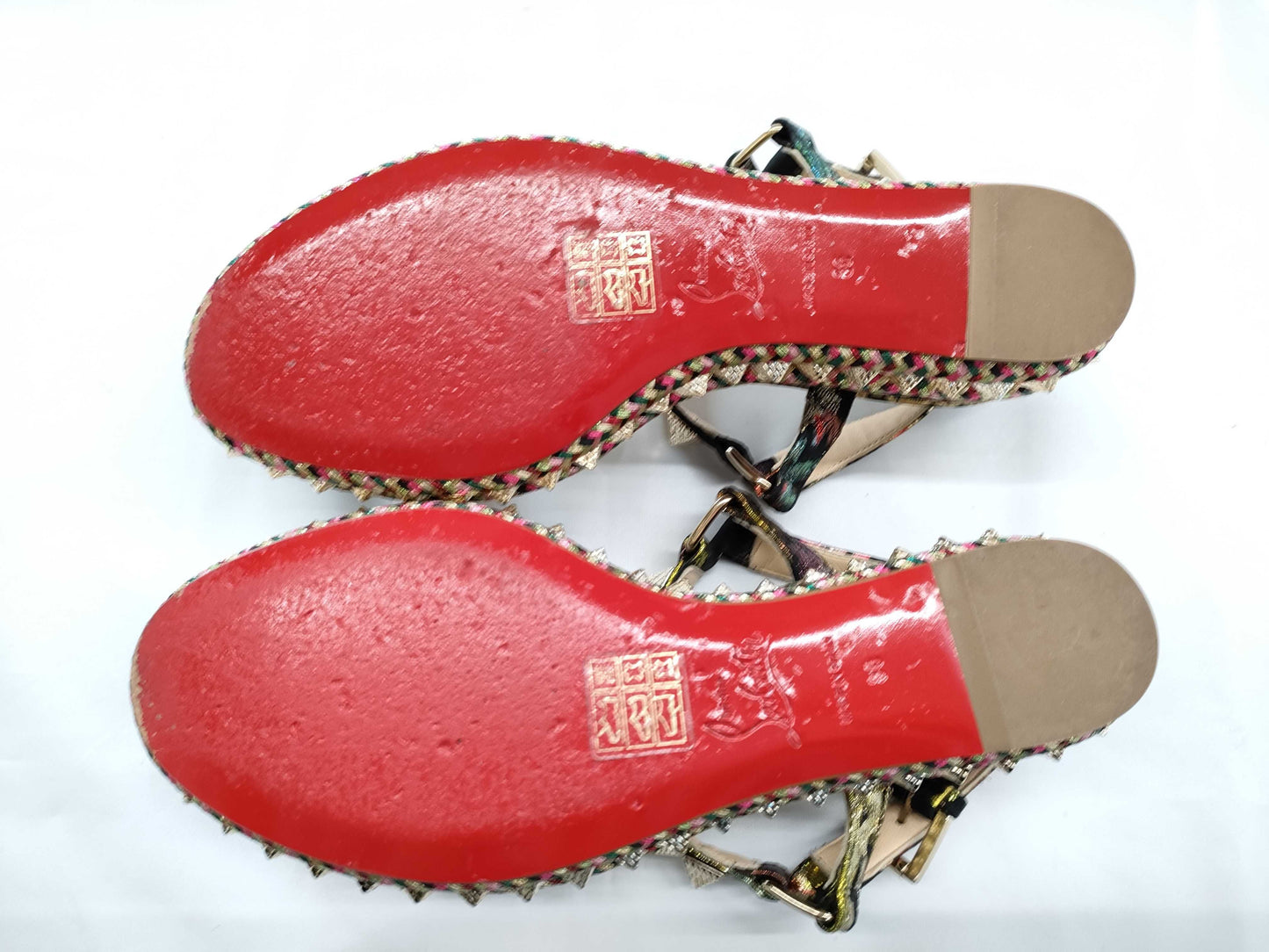 Christian Louboutin Christian Louboutin Studded Wedge Sandals Size 36