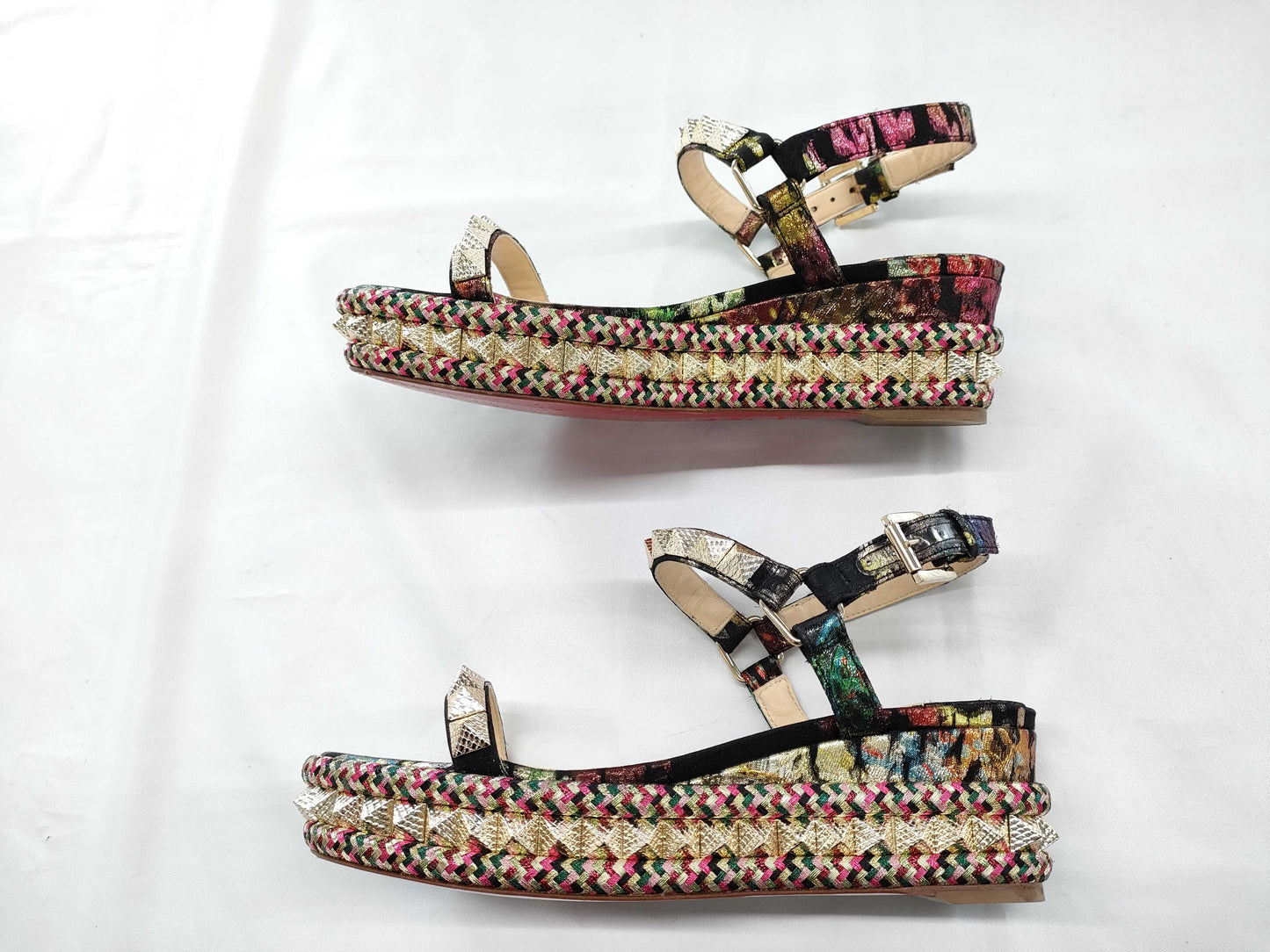 Christian Louboutin Christian Louboutin Studded Wedge Sandals Size 36
