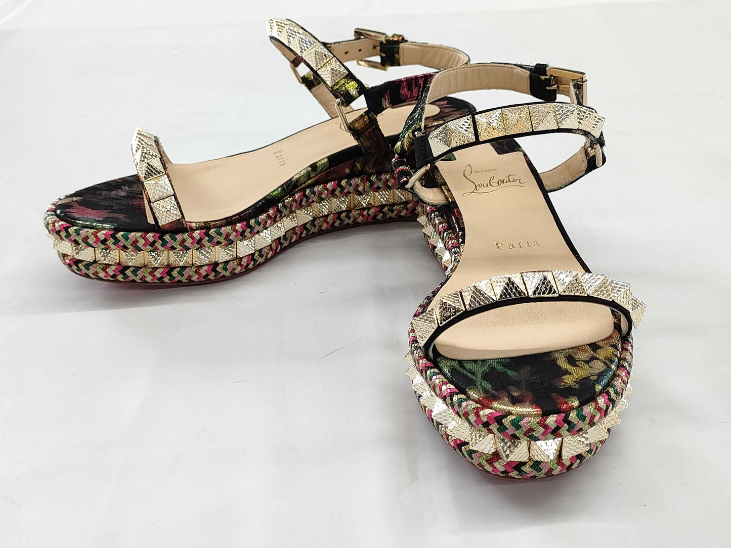 Christian Louboutin Christian Louboutin Studded Wedge Sandals Size 36