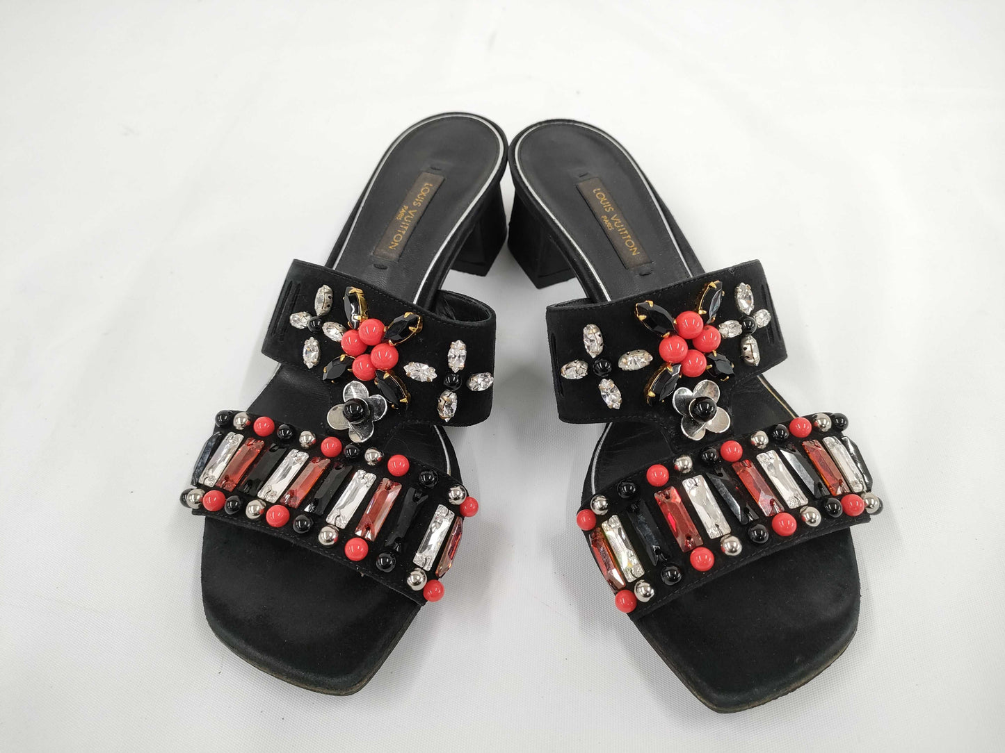 LOUIS VUITTON LOUIS VUITTON Louis Vuitton Monogram Flower Beaded Mule Size 35 1/2 Sandals