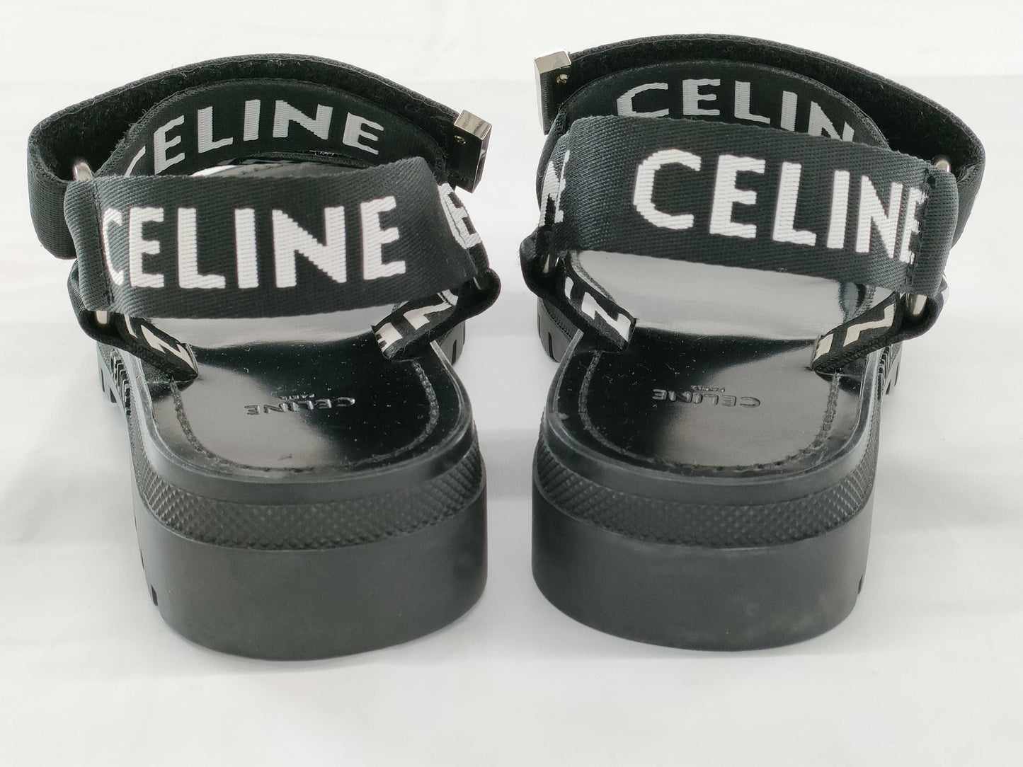 CELINE Logo Leo Strap Sandals Size 38