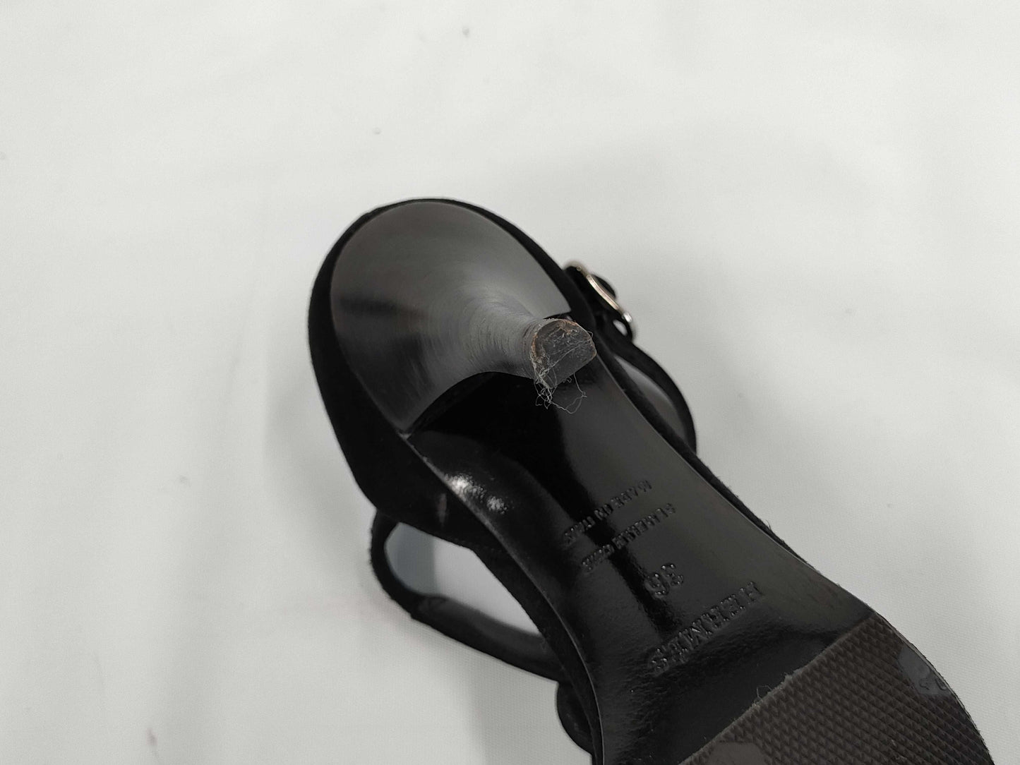 HERMES Torsade Suede Sandals Size 36