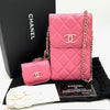 CHANEL Caviar Skin Smartphone Shoulder Bag AP2033