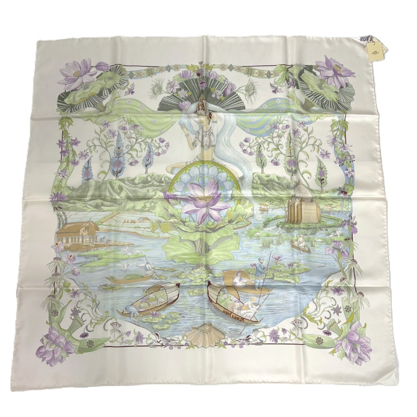 HERMES Carré 90 Saraswati Scarf