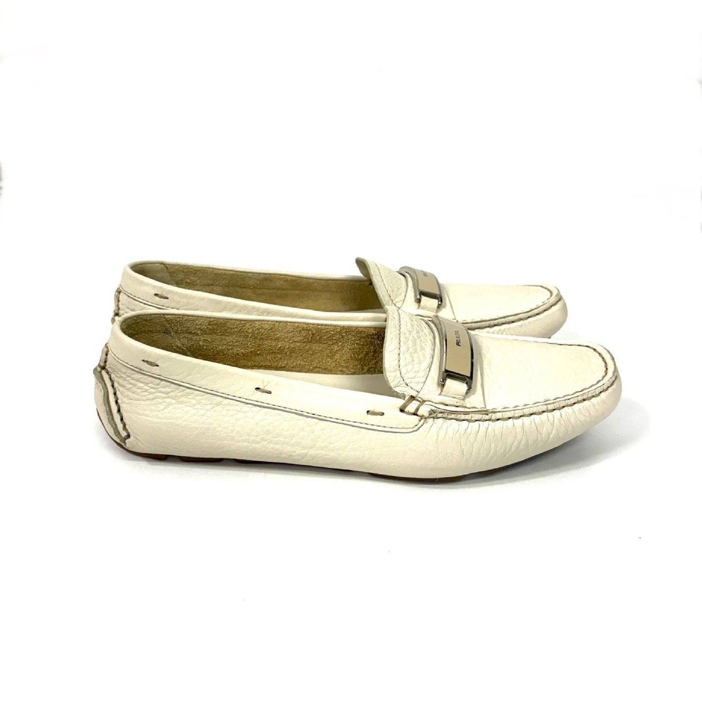 PRADA Leather Loafers 35 1/2 Loafers