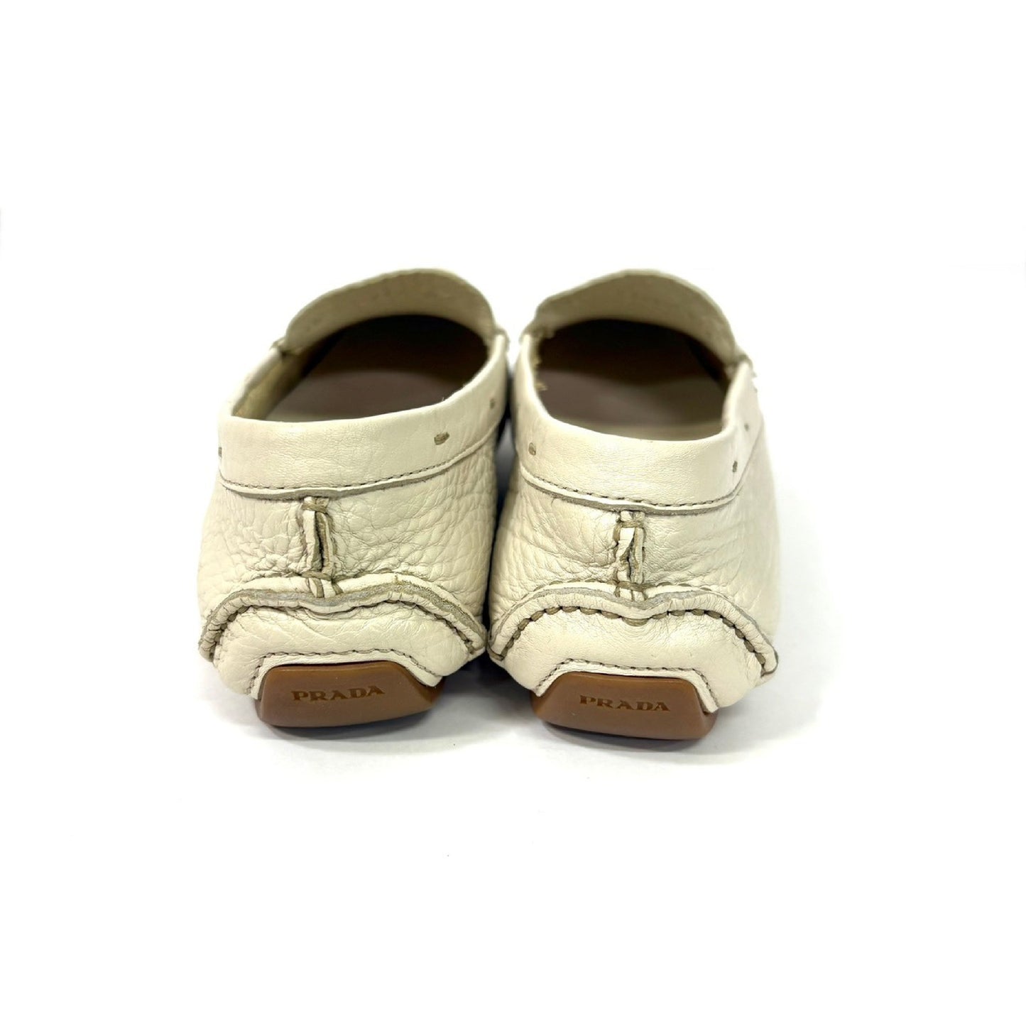 PRADA Leather Loafers 35 1/2 Loafers