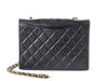 CHANEL Matelasse Lambskin Black Chain Shoulder Bag
