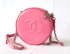 CHANEL Seal 26 Series Enamel Round Chain Shoulder Bag Pink