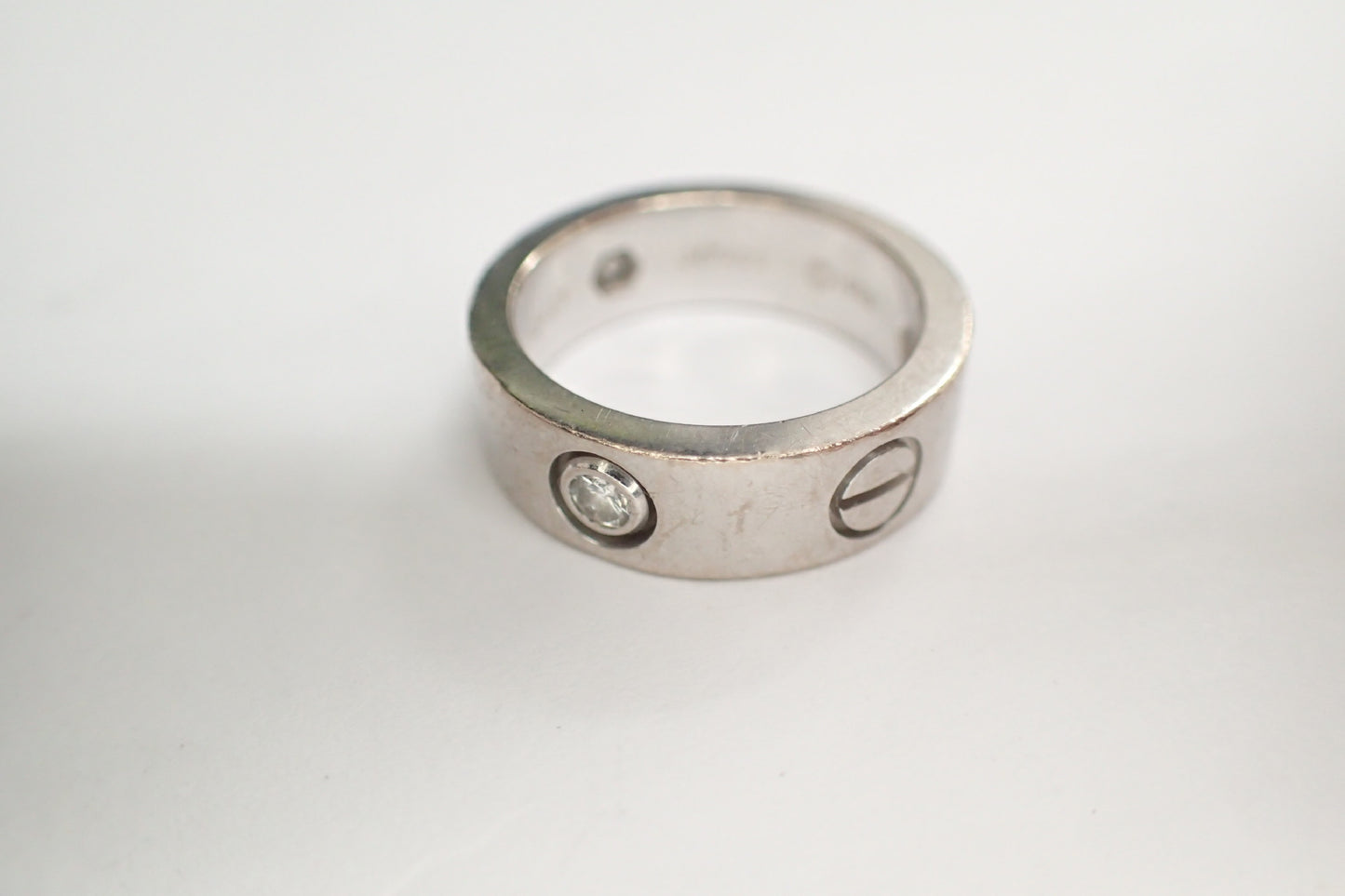 Cartier Love #47 3PD White Gold AU750 8.2g Ring