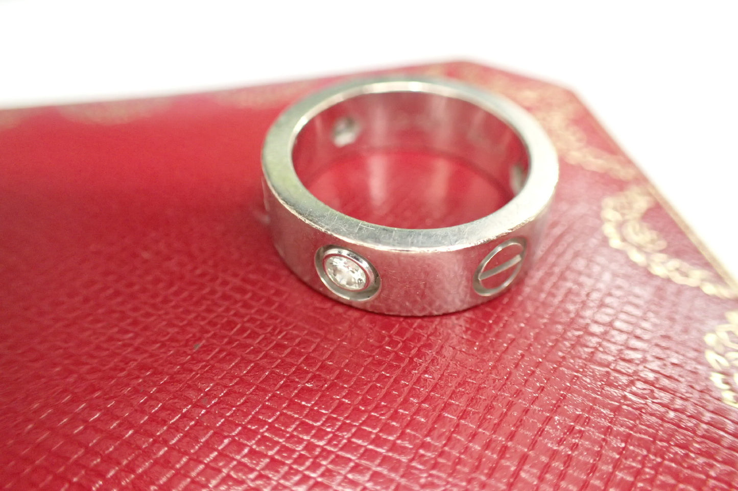 Cartier Love #47 3PD White Gold AU750 8.2g Ring