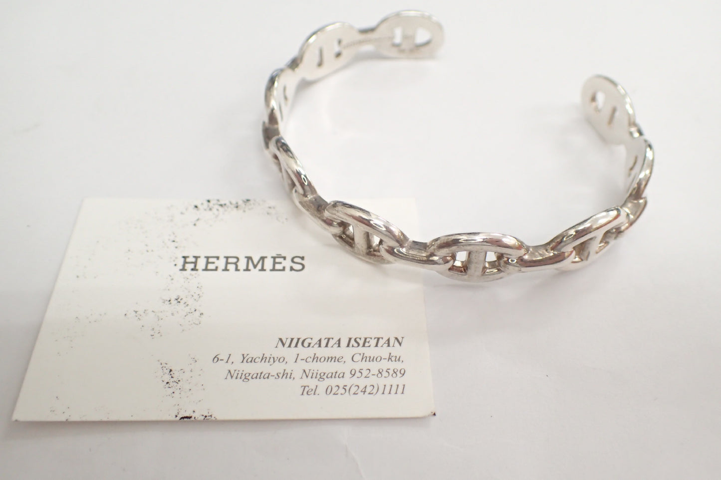 HERMES Chaine d'Ancre Anchaîne Ag925 Bracelet/Bangle, 18.6g