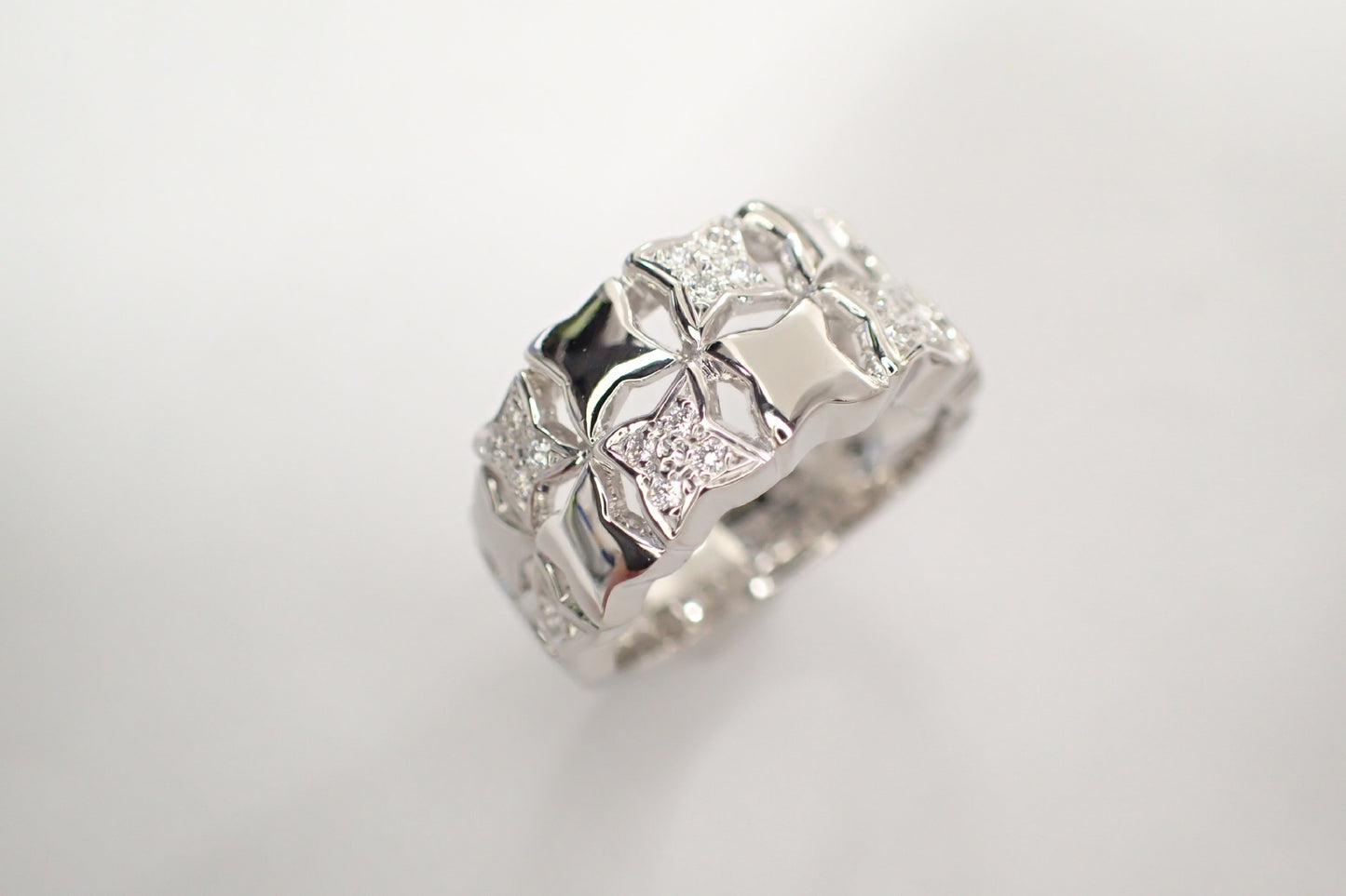 MIKIMOTO D0.17ct PT950 11.9g Ring