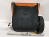 HERMES Evelyn TPM Black Taurillon Clemence Leather Shoulder Bag with Gold Hardware and Double Stamp