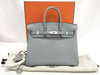 HERMES Birkin 25 Green Pantan Togo Silver Hardware K Stamp Handbag