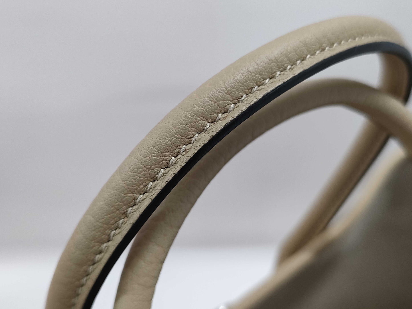 HERMES Garden Party Neo Trench Negonda Handbag with Silver Hardware and K Stamp