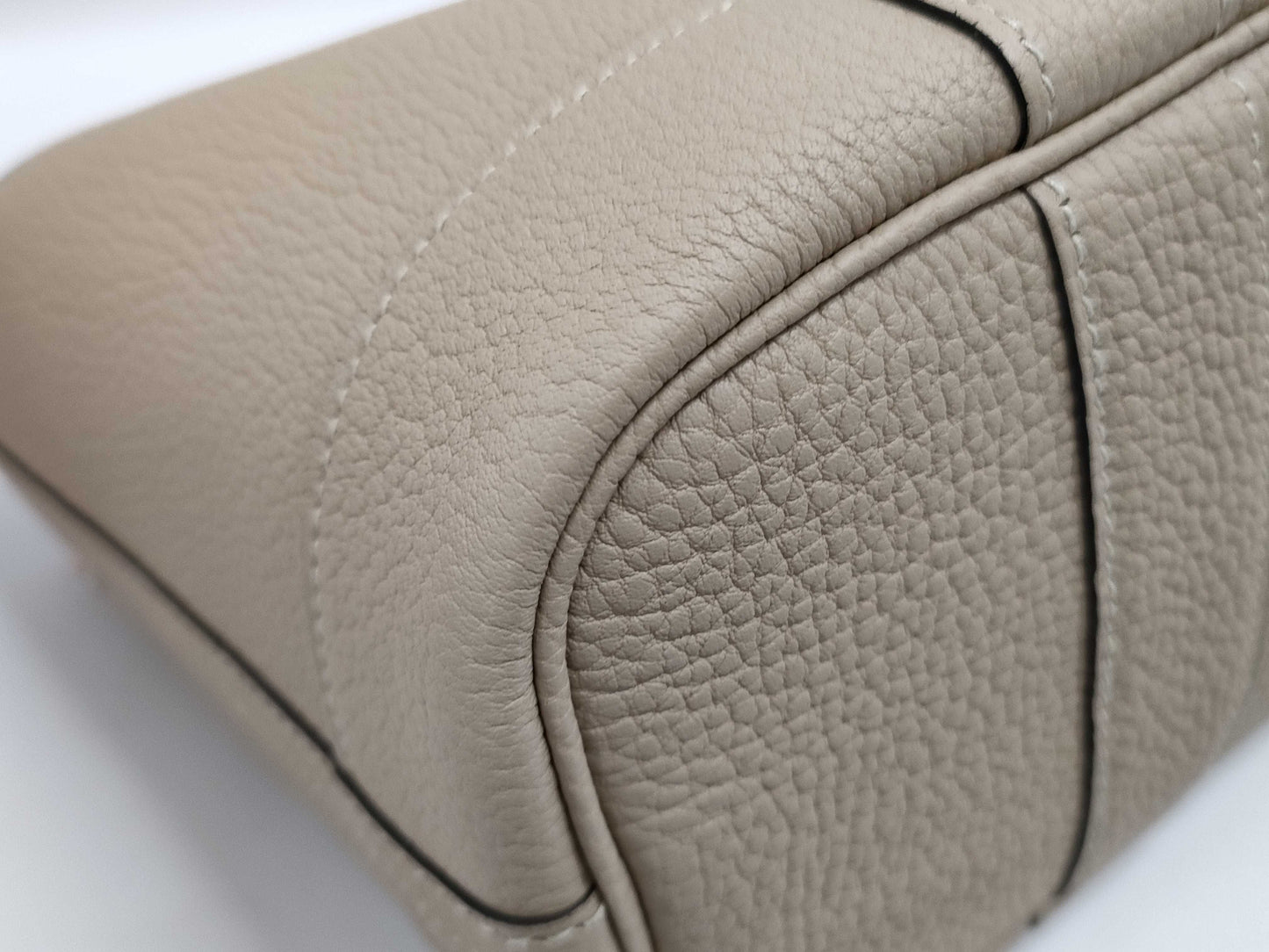 HERMES Garden Party Neo Trench Negonda Handbag with Silver Hardware and K Stamp