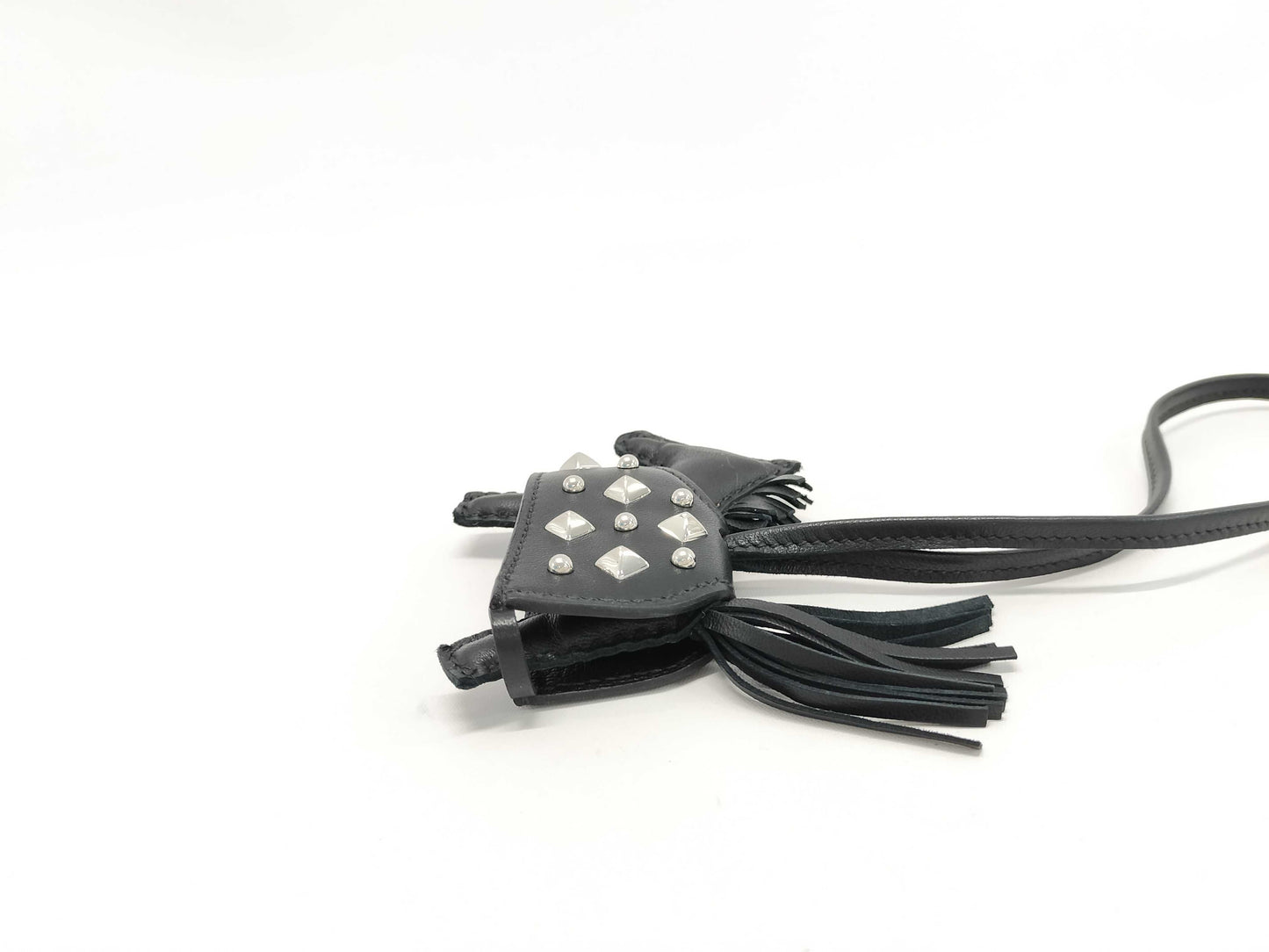 HERMES Rodeo Robeo Lock PM Black Silver Hardware K Stamp Other Accessories