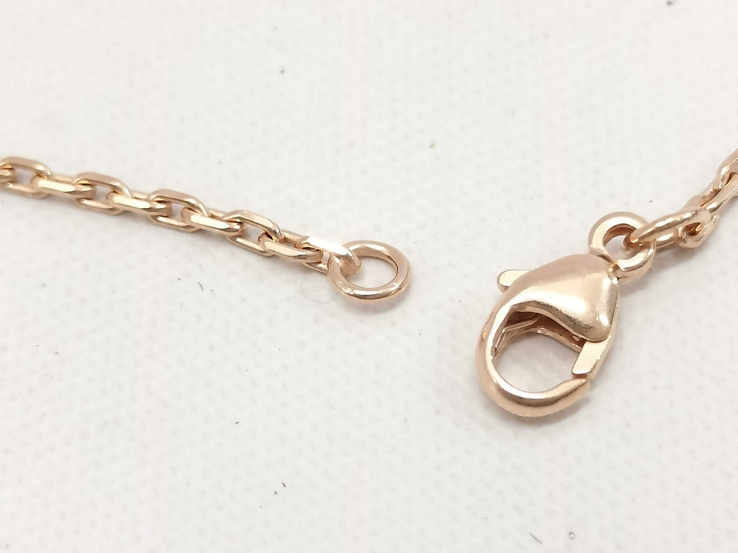 HERMES Mini Pop H Necklace in Marron Glace, Pink Gold