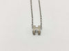 HERMES "Mini Pop H" Chestnut Glace Silver Hardware Necklace
