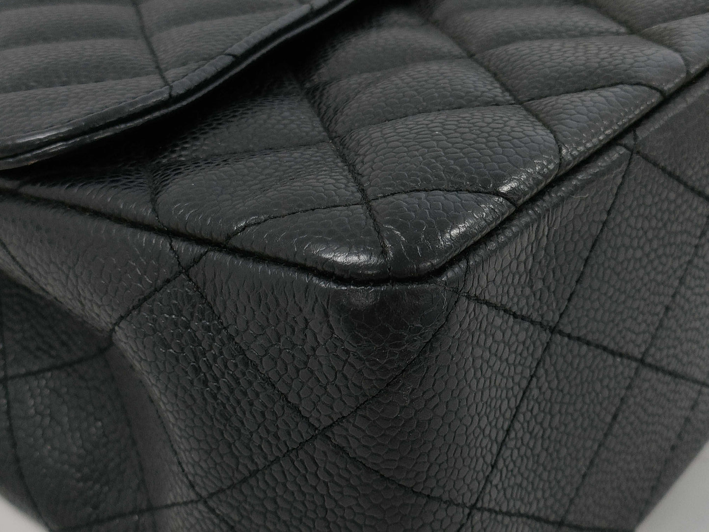 CHANEL Deca Matelasse 30 Caviar Double Chain Shoulder Bag