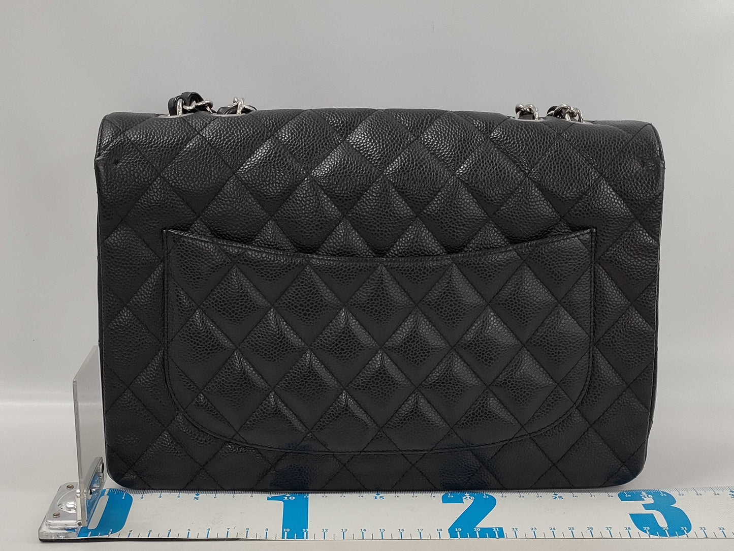 CHANEL Deca Matelasse 30 Caviar Double Chain Shoulder Bag
