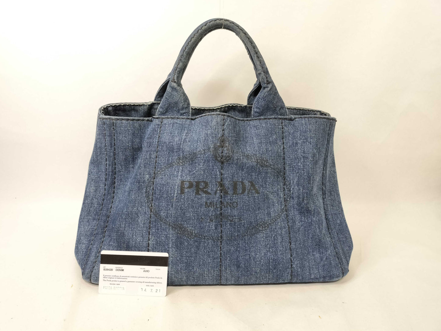 PRADA PRADA Canapa Handbag Denim Handbag