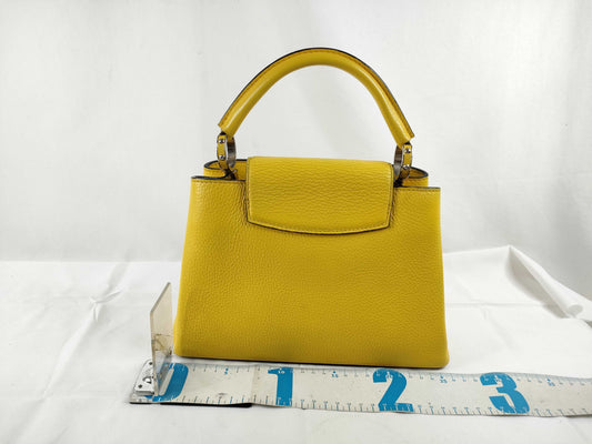 LOUIS VUITTON Taurillon Capucines BB 2-way Yellow M59434 AH4174 Handbag