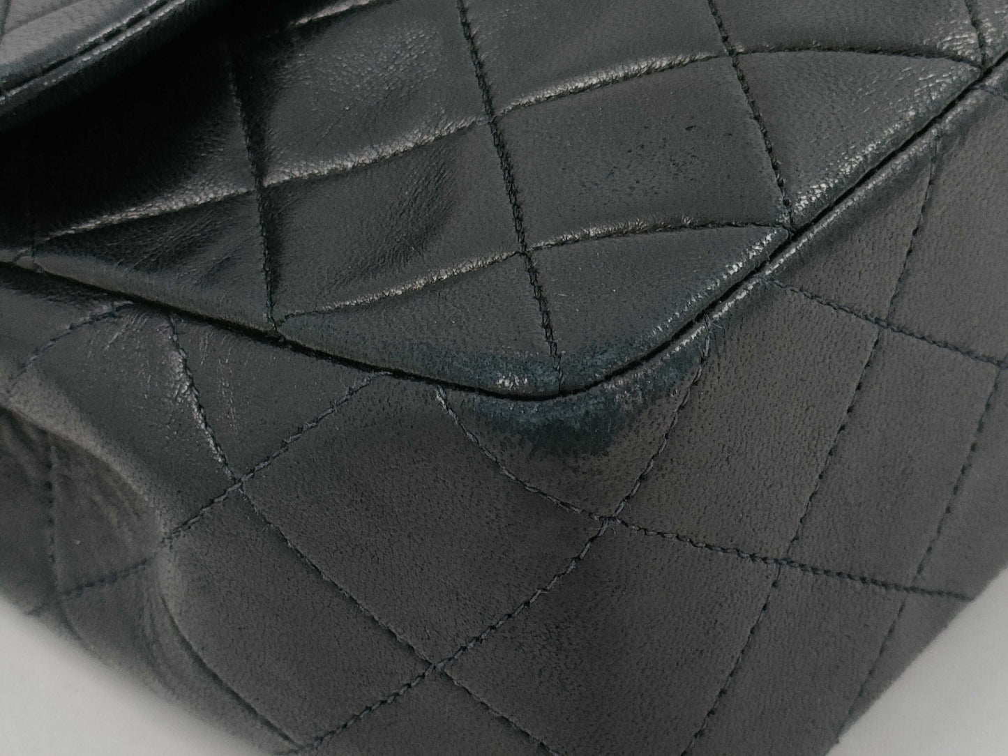 CHANEL Mini Matelasse Lambskin Chain Shoulder Bag, Black, No. 1