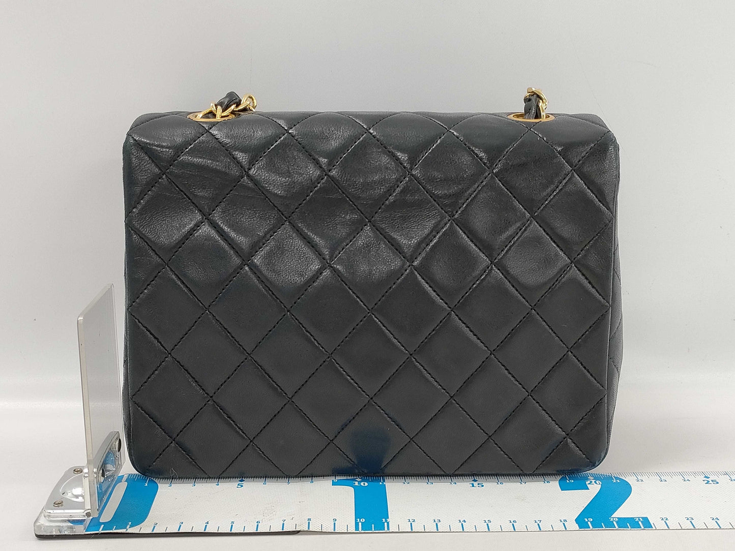 CHANEL Mini Matelasse Lambskin Chain Shoulder Bag, Black, No. 1