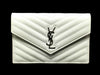 Yves Saint Laurent Saint Laurent Paris Cassandra Classic Chain Wallet in White Leather, 393953 Shoulder Bag
