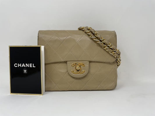 CHANEL CHANEL Mini Matelasse Shoulder Bag Beige Shoulder Bag