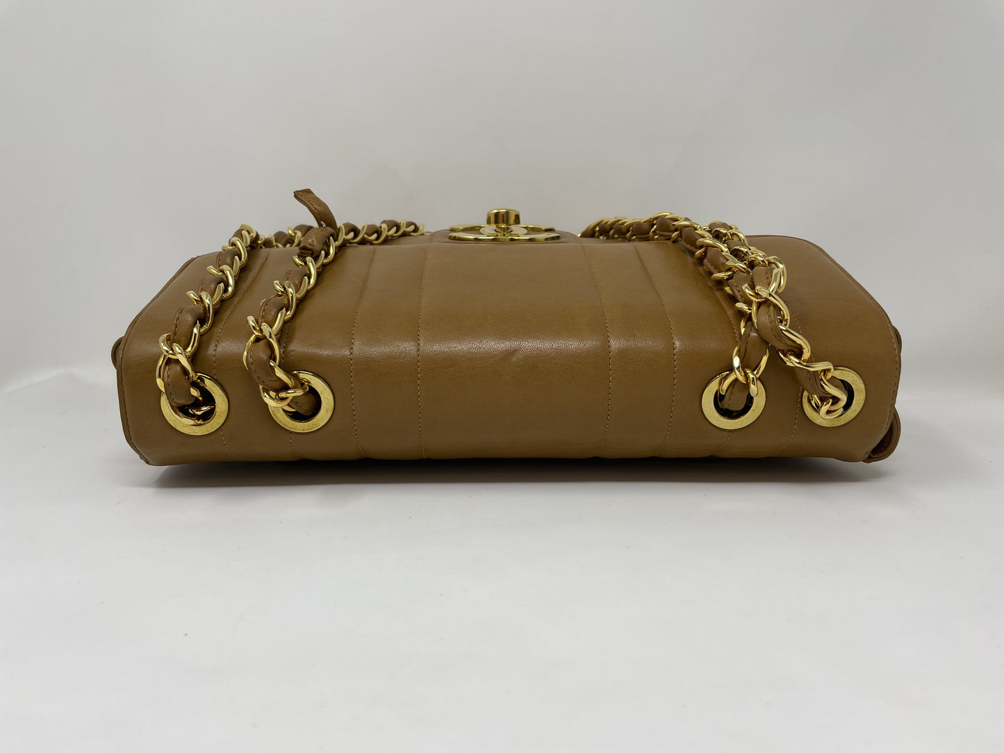 CHANEL CHANEL Shoulder Bag Mademoiselle Lambskin Beige Shoulder Bag