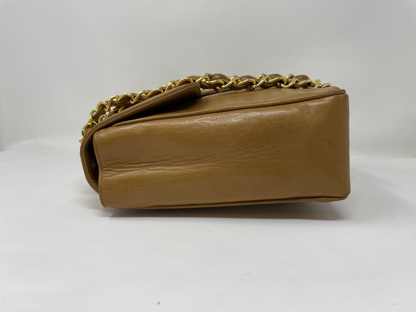 CHANEL CHANEL Shoulder Bag Mademoiselle Lambskin Beige Shoulder Bag