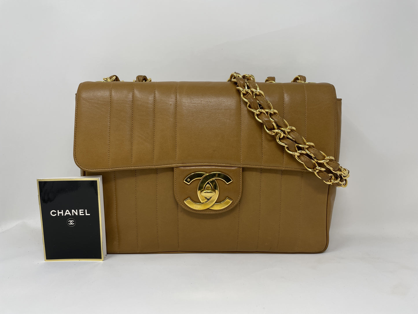 CHANEL CHANEL Shoulder Bag Mademoiselle Lambskin Beige Shoulder Bag