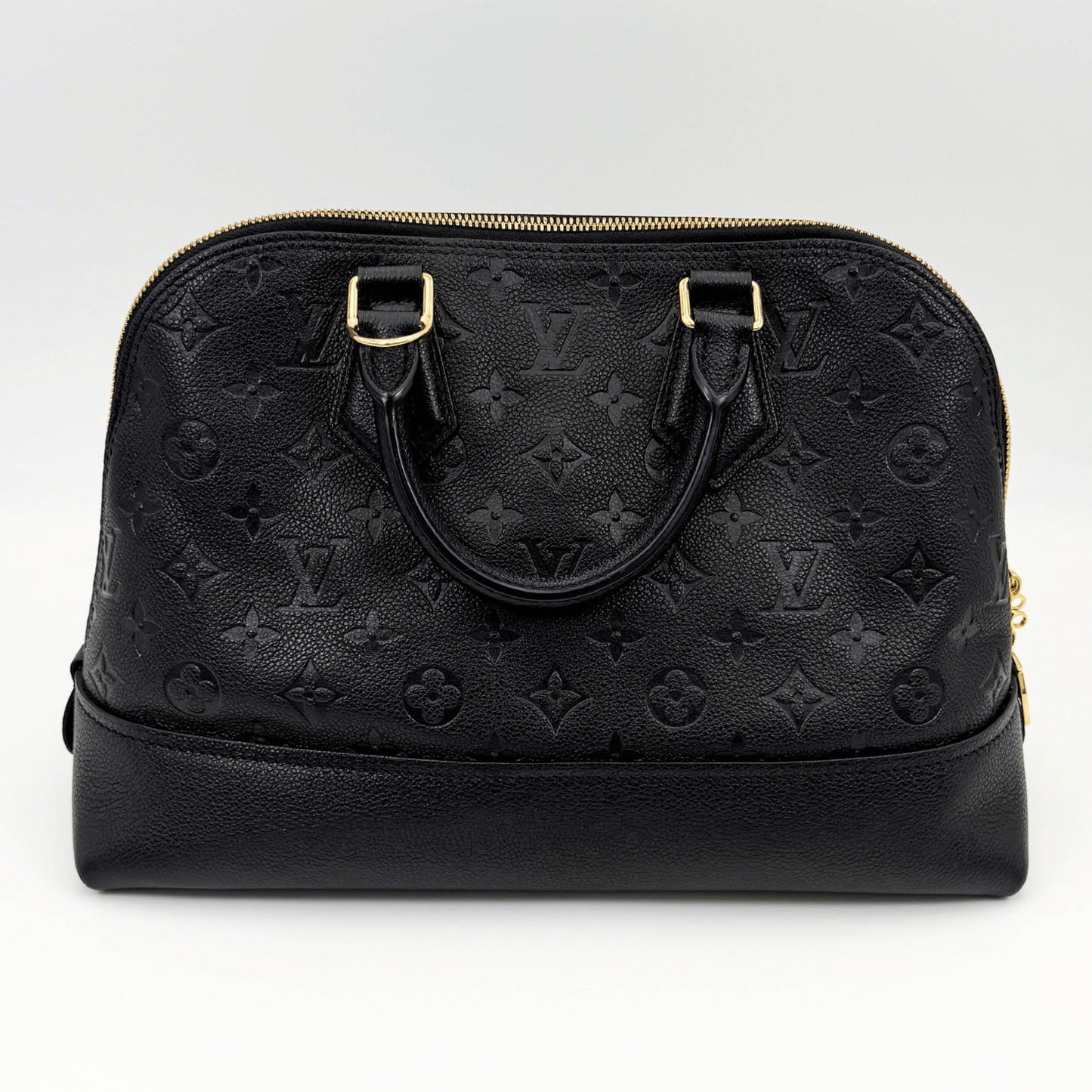 LOUIS VUITTON Monogram Empreinte Neo Alma PM Noir 2-way handbag M44832. Includes box and dust bag.