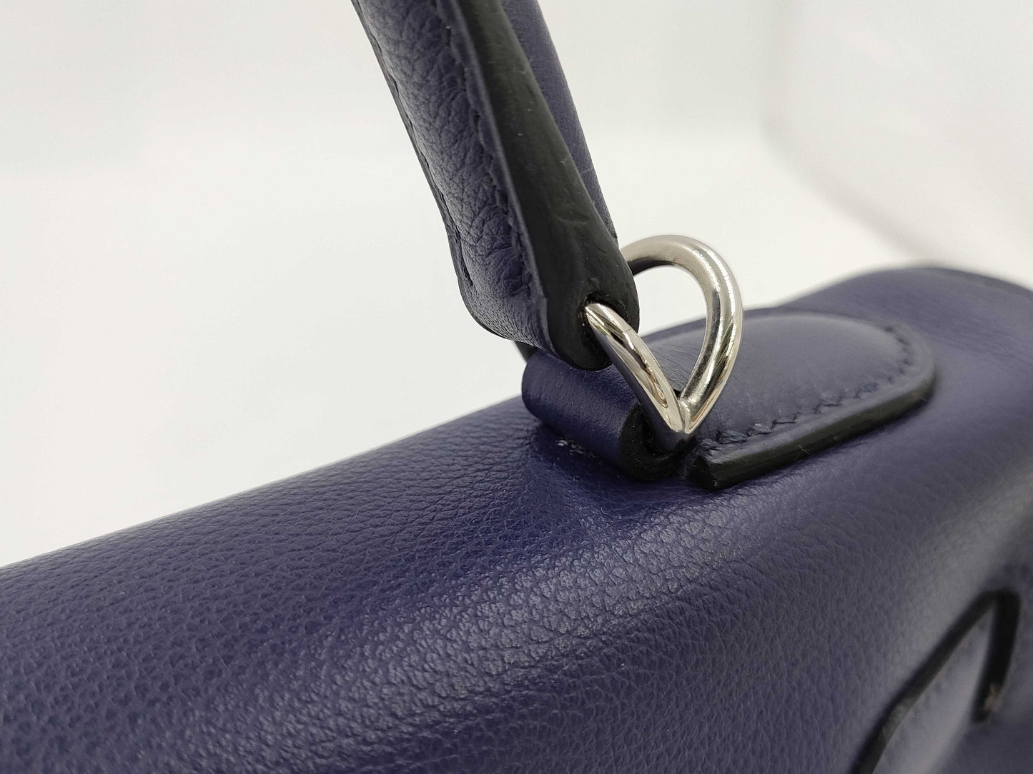 HERMES Kelly 32 Le Tourne Touch Evercolor Blue Ankle x Blue Zellige Silver Hardware D: 2019 Handbag