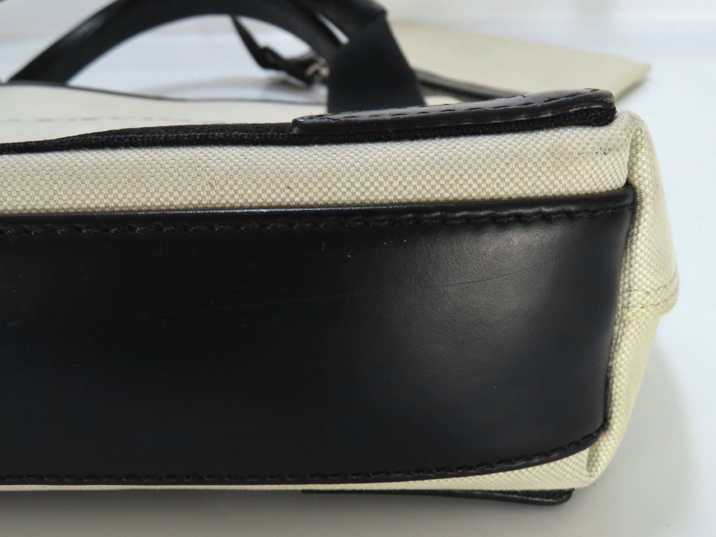 BALENCIAGA Navy Cabas XS Canvas and Leather 2-Way Handbag 390346